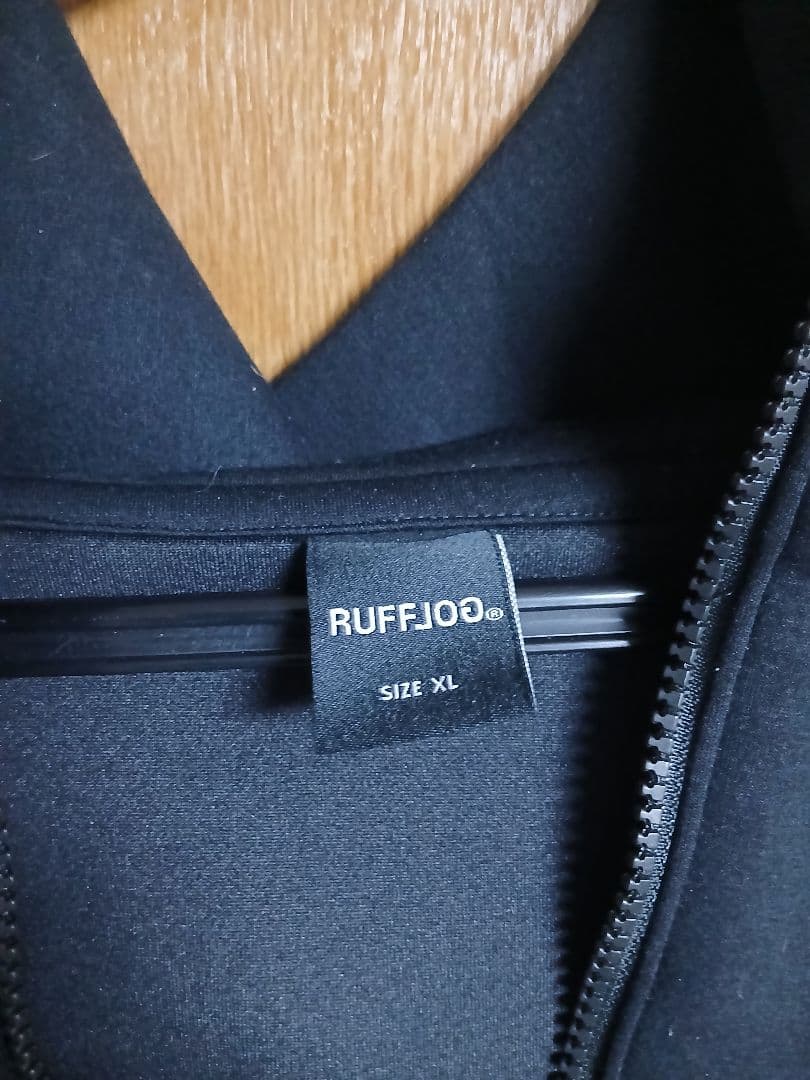 ト*オ様 RUFFLOG ラフロッグ　ブラック フルジップ パーカー RUFFロ