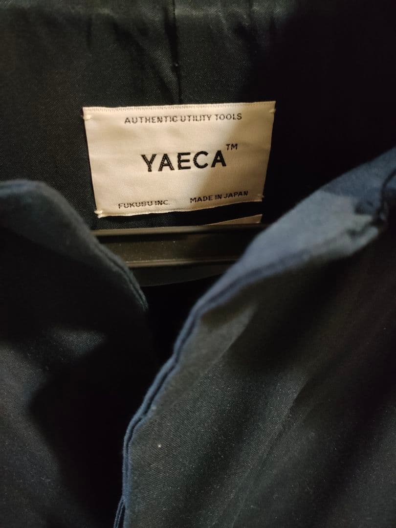 YAECA ステンカラーコート ダークブルー M