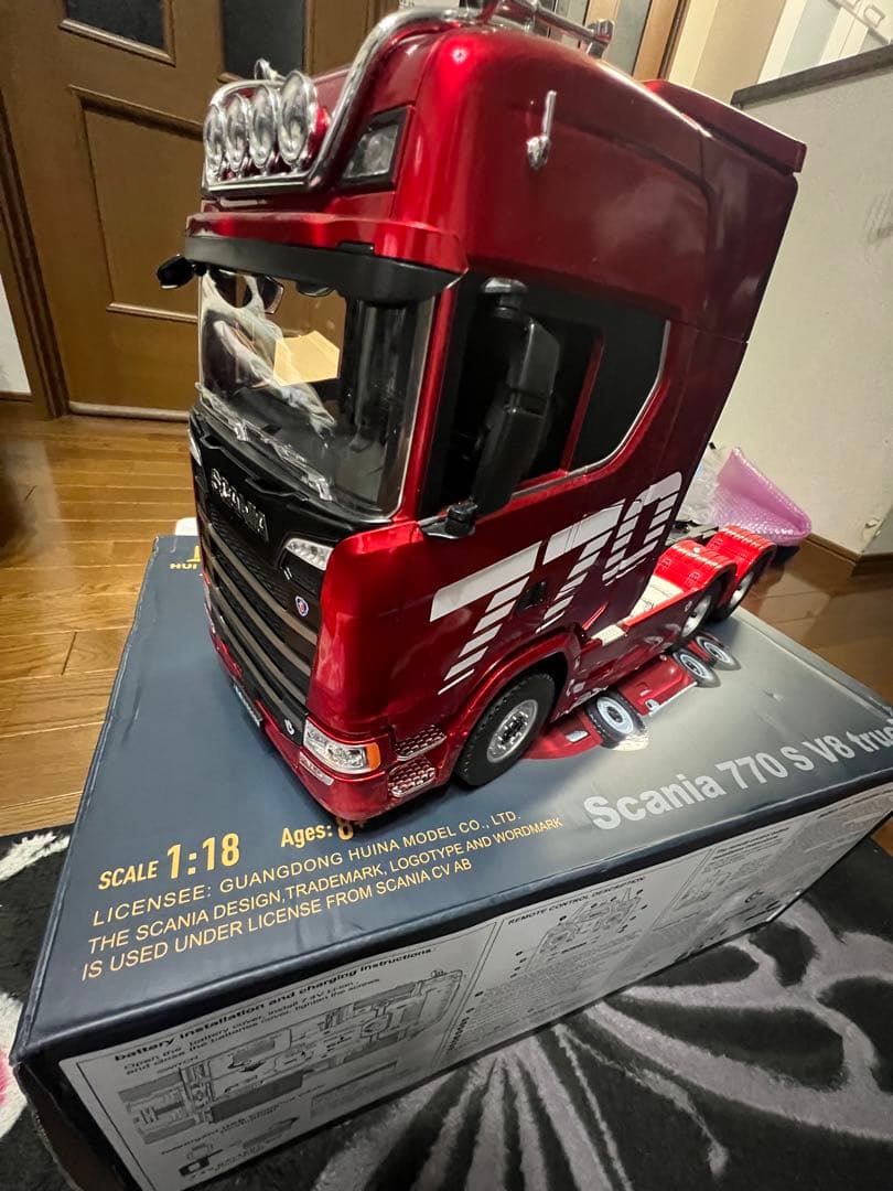 小*狗様 1/18 HUINA SCANIA 770S RC 赤