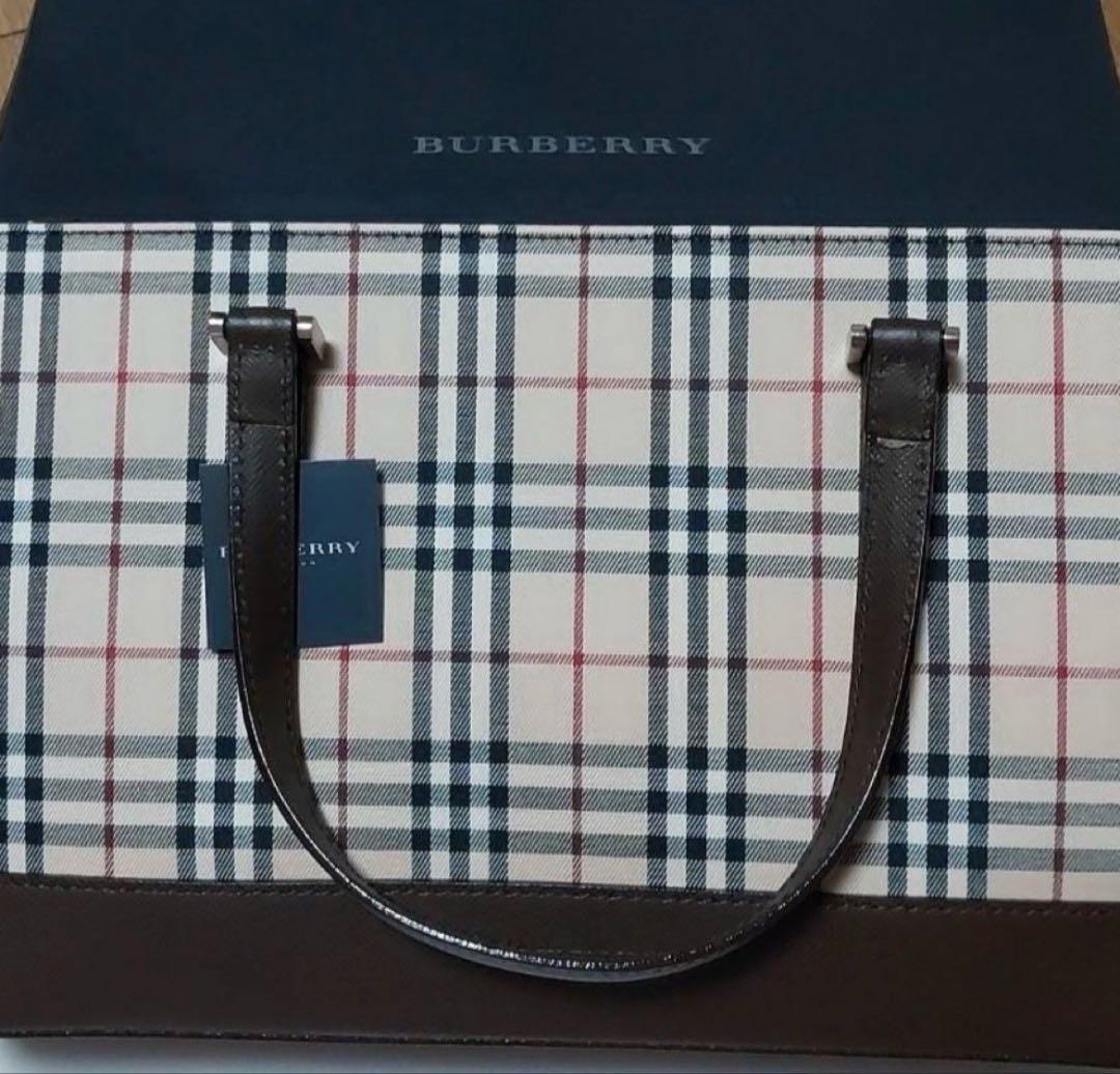BURBERRY チェック柄トートバッグ