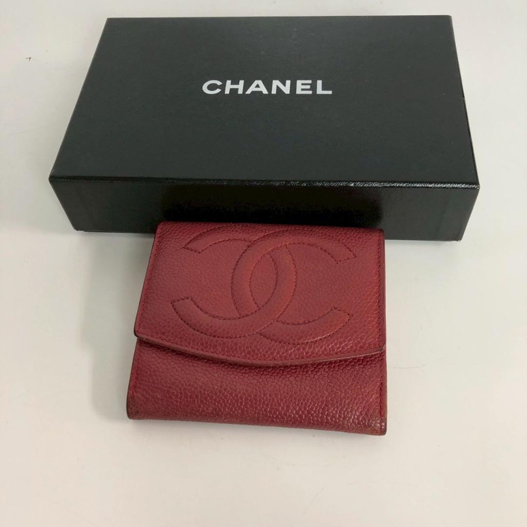 CHANEL シャネル ココマーク 財布 レッド レディース ブランド
