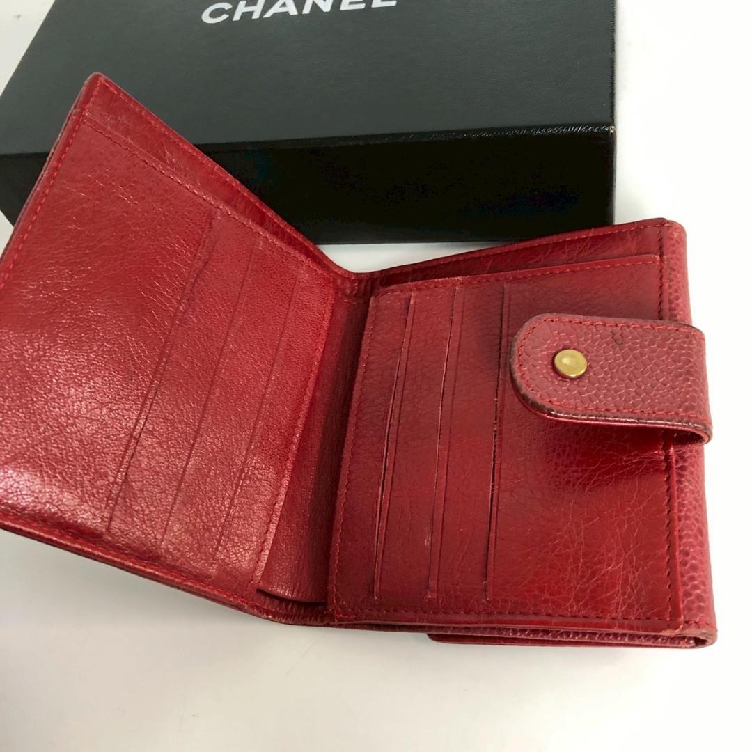 CHANEL シャネル ココマーク 財布 レッド レディース ブランド
