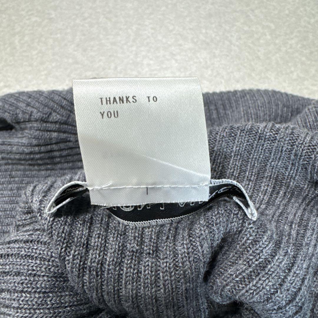 美品⭐️UNION LAUNCH リブタートルネックニット ウール グレー F