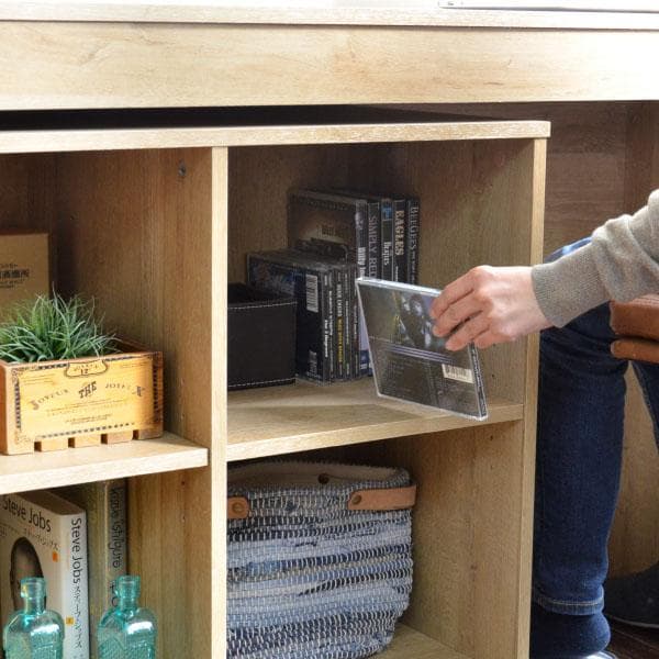 【新品・送料無料】パソコンデスク 3点セット 机 ラック チェスト付き 120幅