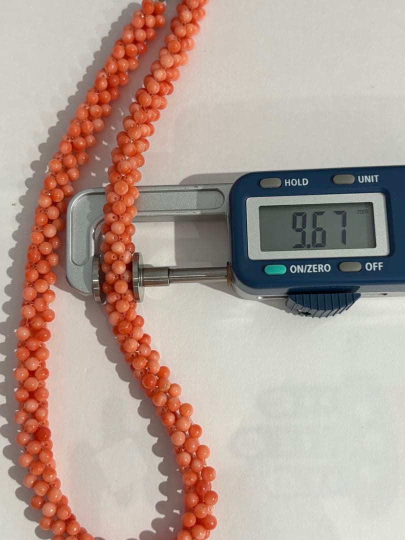 天然桃サンゴ　本珊瑚　ペンダントトップ　ネックレス（s801)