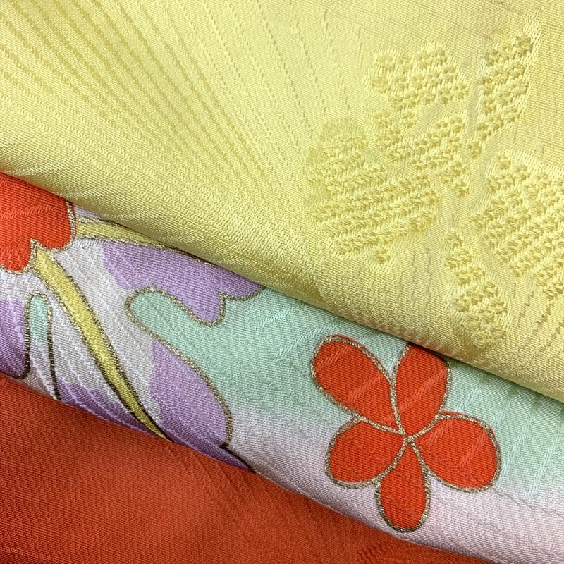 501ag30□七五三 七歳 女児 着物&袋帯&長襦袢 束ね熨斗 桐□状態良好