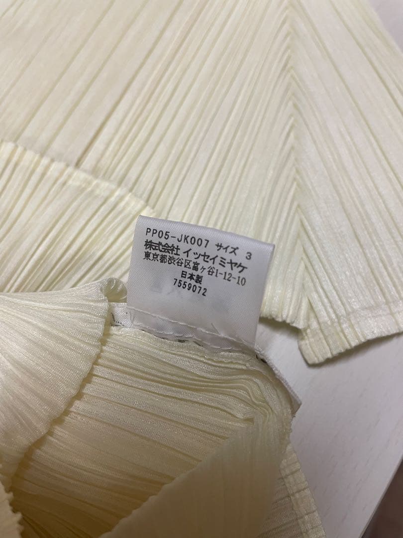 PLEATS PLEASE 半袖カットソー　アイボリー