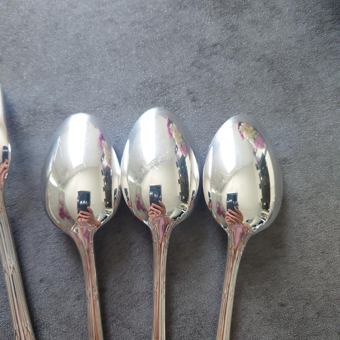 美品 クリストフル リュバン ケーキフォーク コーヒースプーン 6点