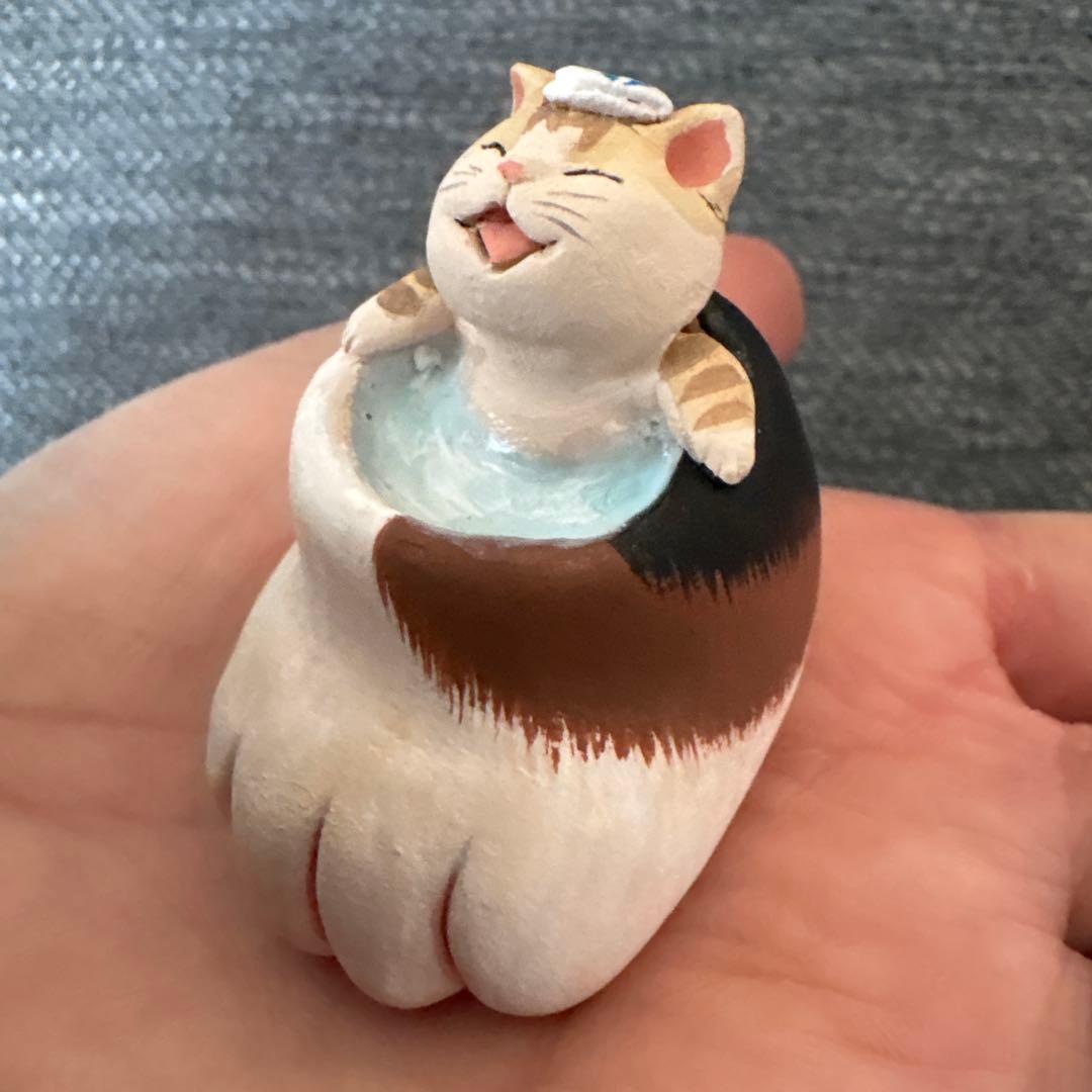 作家　もりわじんさん　サイン入り　猫足風呂　招き猫