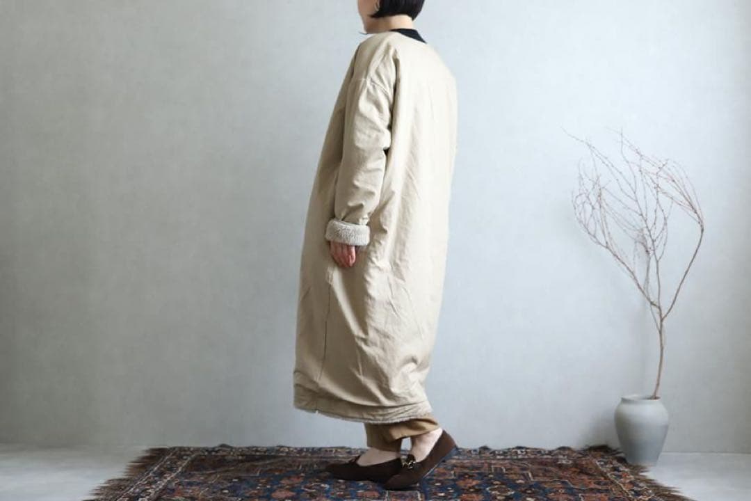 Veritecoeur ヴェリテクール リバーシブル ボア フリース コート