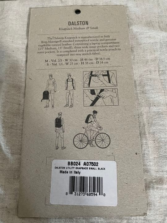 ブルックス　BROOKS サイクルリュックサック　バッグ　Sサイズ