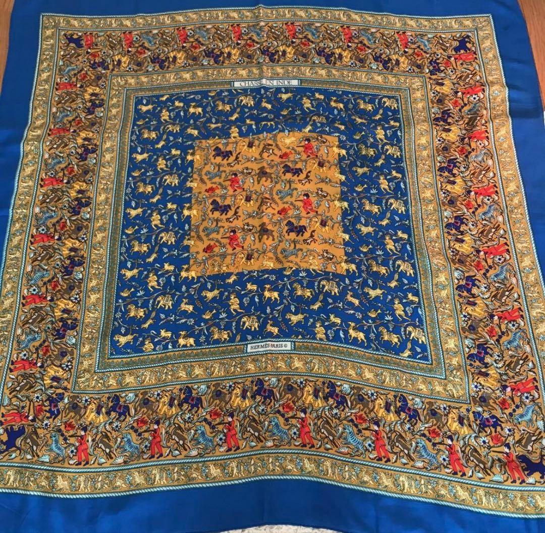 エルメス HERMES カレジェアン ストール 140 カシシル　カシミヤシルク