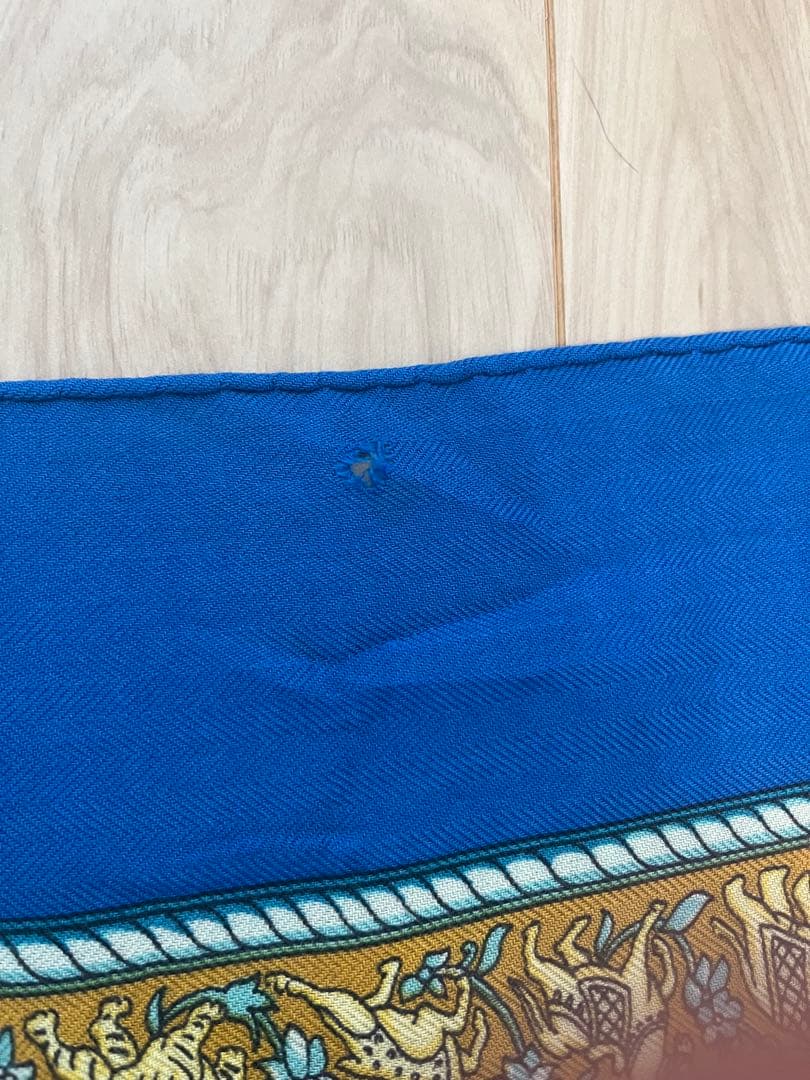 エルメス HERMES カレジェアン ストール 140 カシシル　カシミヤシルク