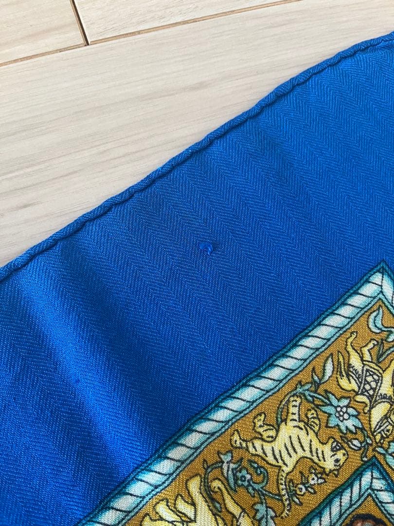 エルメス HERMES カレジェアン ストール 140 カシシル　カシミヤシルク