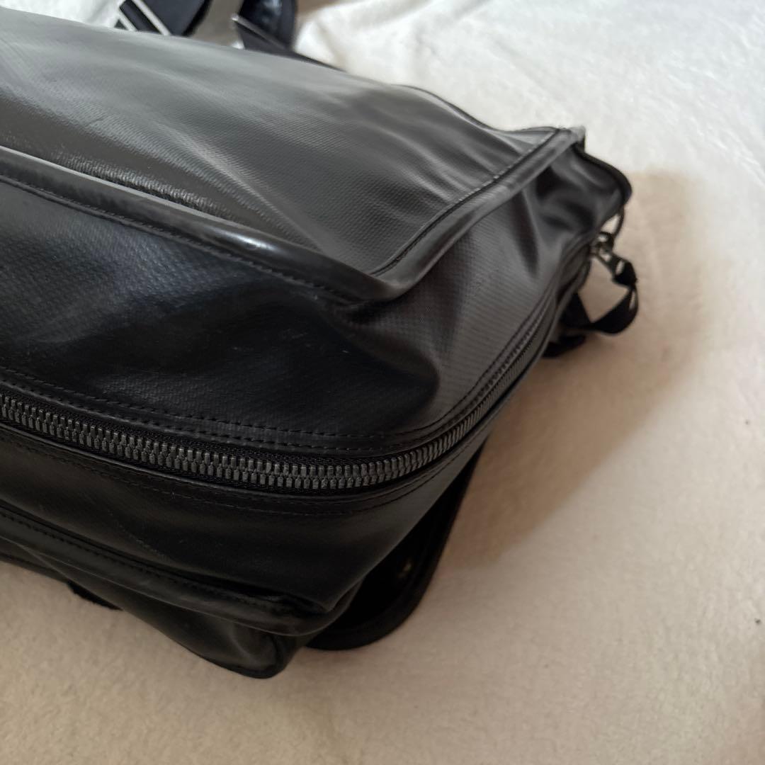 ラゲッジレーベル　ショルダーバッグ　メッセンジャーバッグ　青バッテン　大きめ