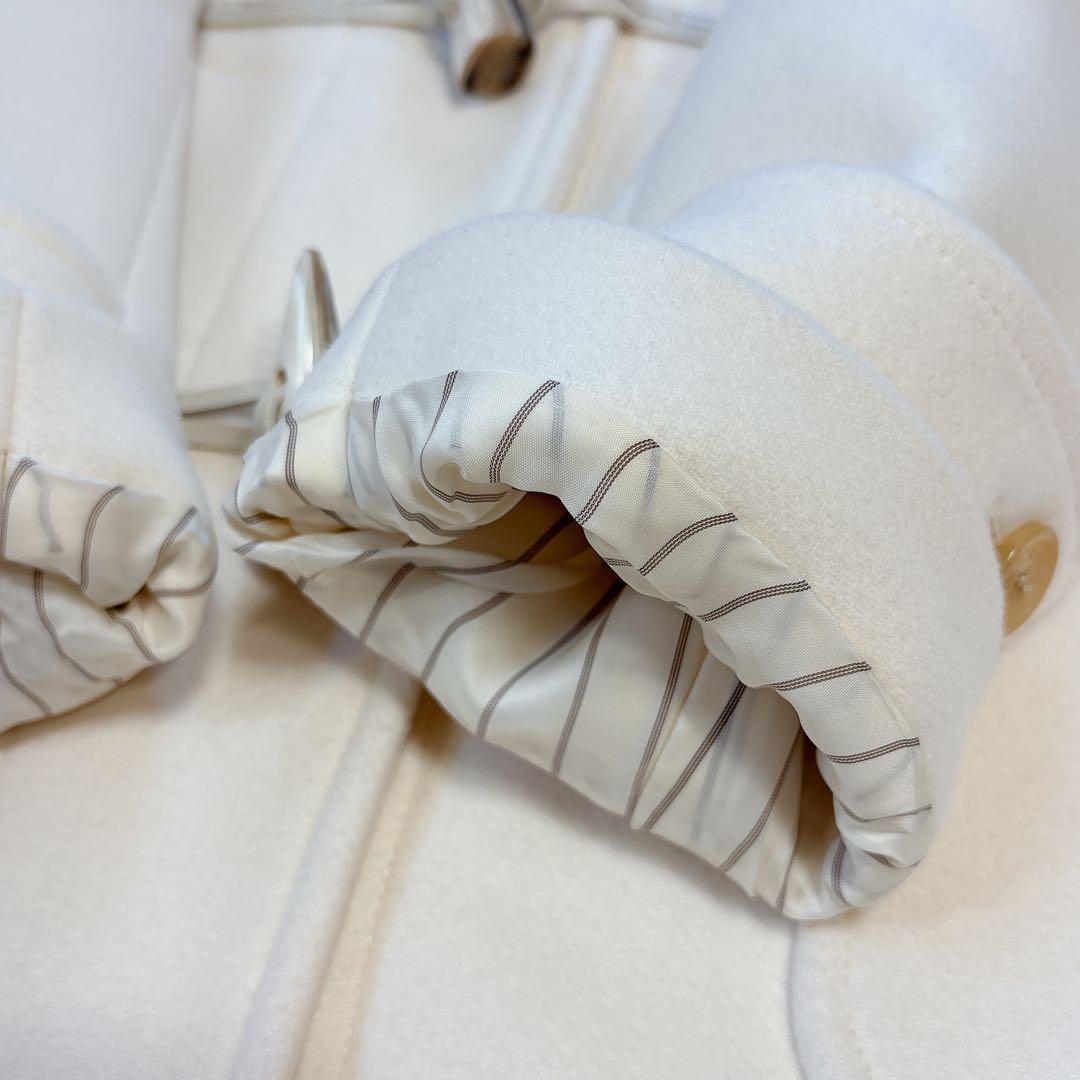 マッキントッシュロンドン ダッフルコート ロング丈 牛革 ホワイト系 38