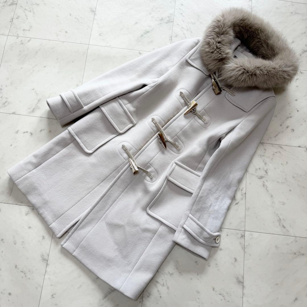 【SHIPS】シップス ダッフルコート ロングコート カシミヤ ファー トグル