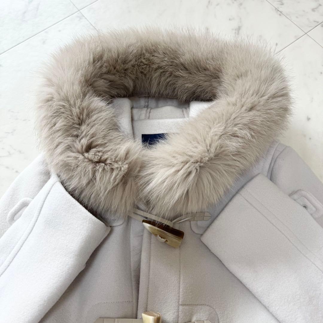 【SHIPS】シップス ダッフルコート ロングコート カシミヤ ファー トグル