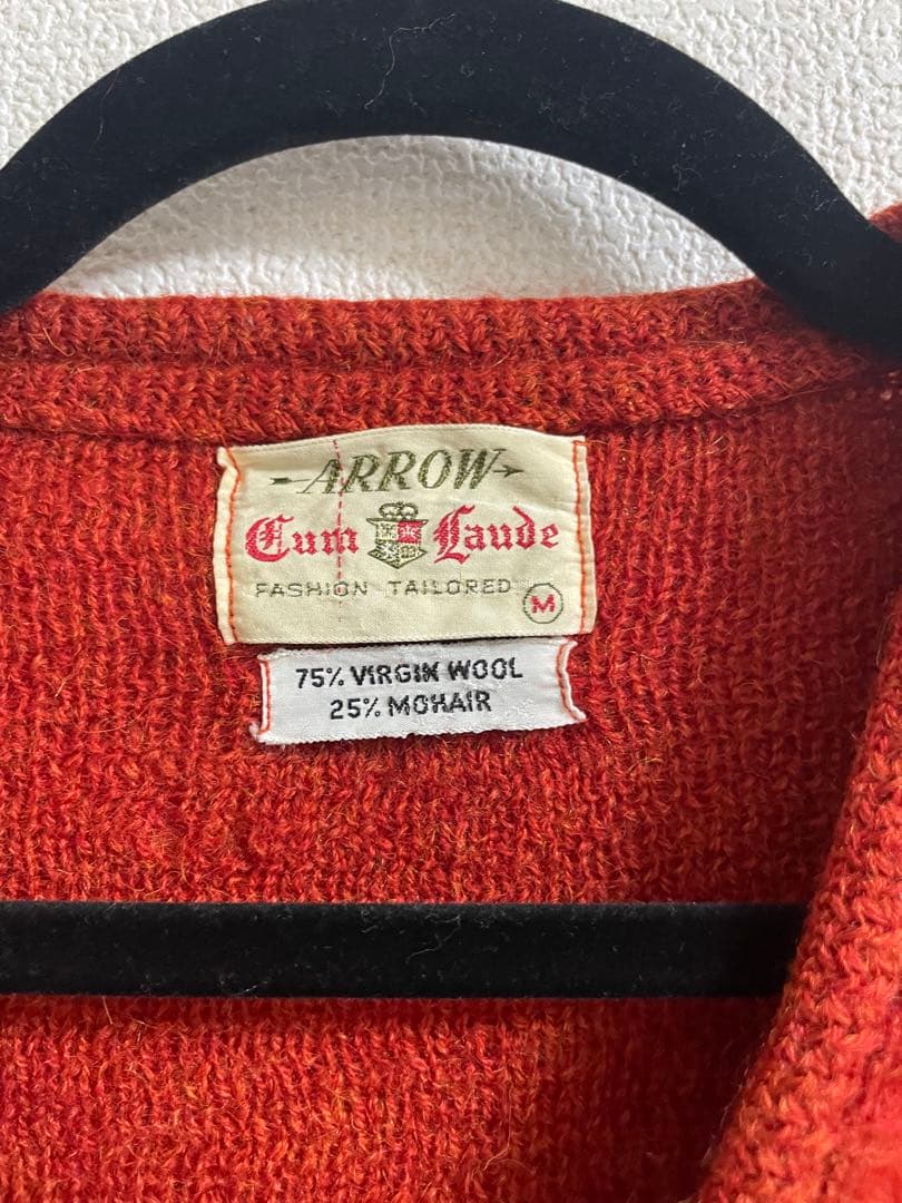 60s ARROW モヘアカーディガン 毛足長め