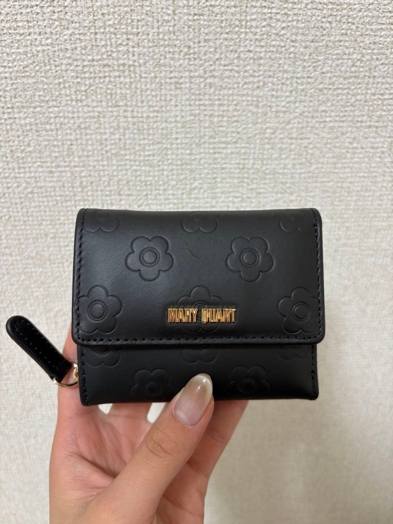 「MARY QUANT 」ブラック 三つ折り財布