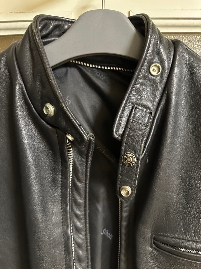 schott レザージャケット ライダース　シングル　ライナー付きXLサイズ