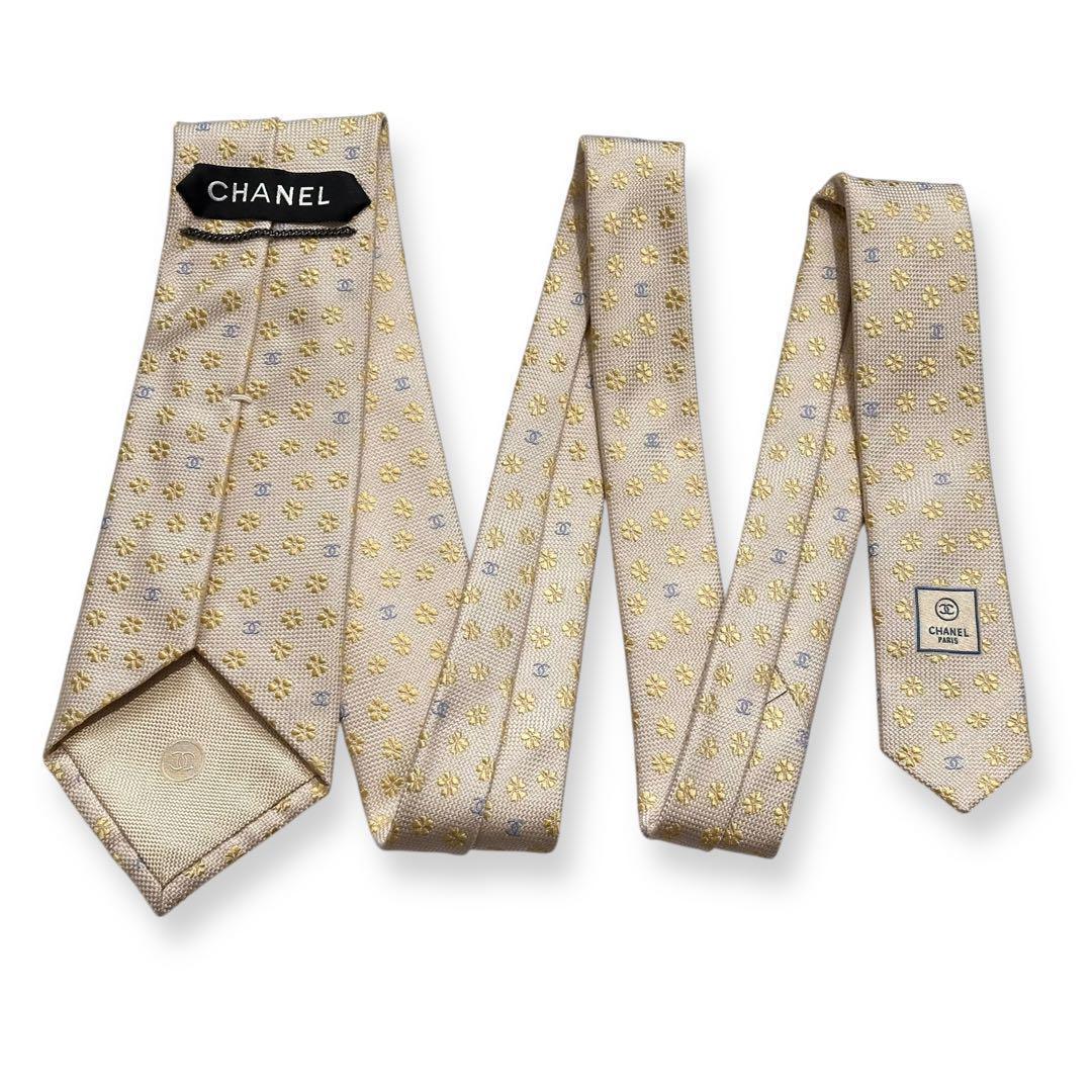 極美品✨CHANEL ネクタイ　シャネル ココマーク　ジャガード　高級