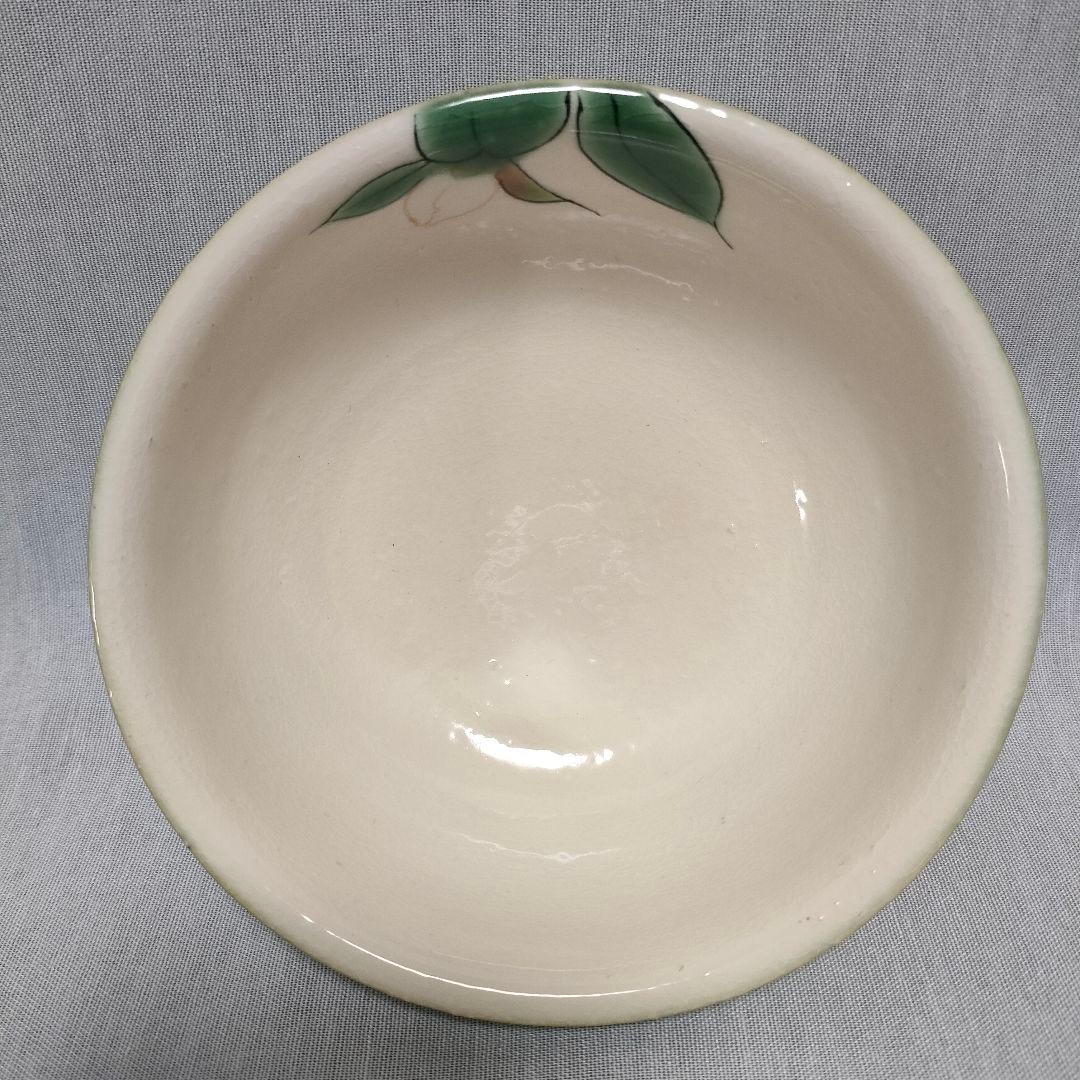 【未使用品】京焼・清水焼 陶葊(とうあん) ペア茶碗 椿柄