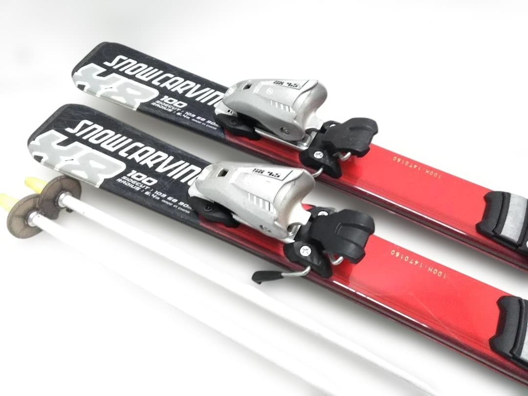 ジュニアキッズスキー4点セット スノーカービングX8 100cmサロモン21cm