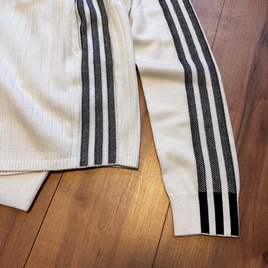 ウール混　長袖セーター　リブニット　スカート　セットアップ　春秋冬