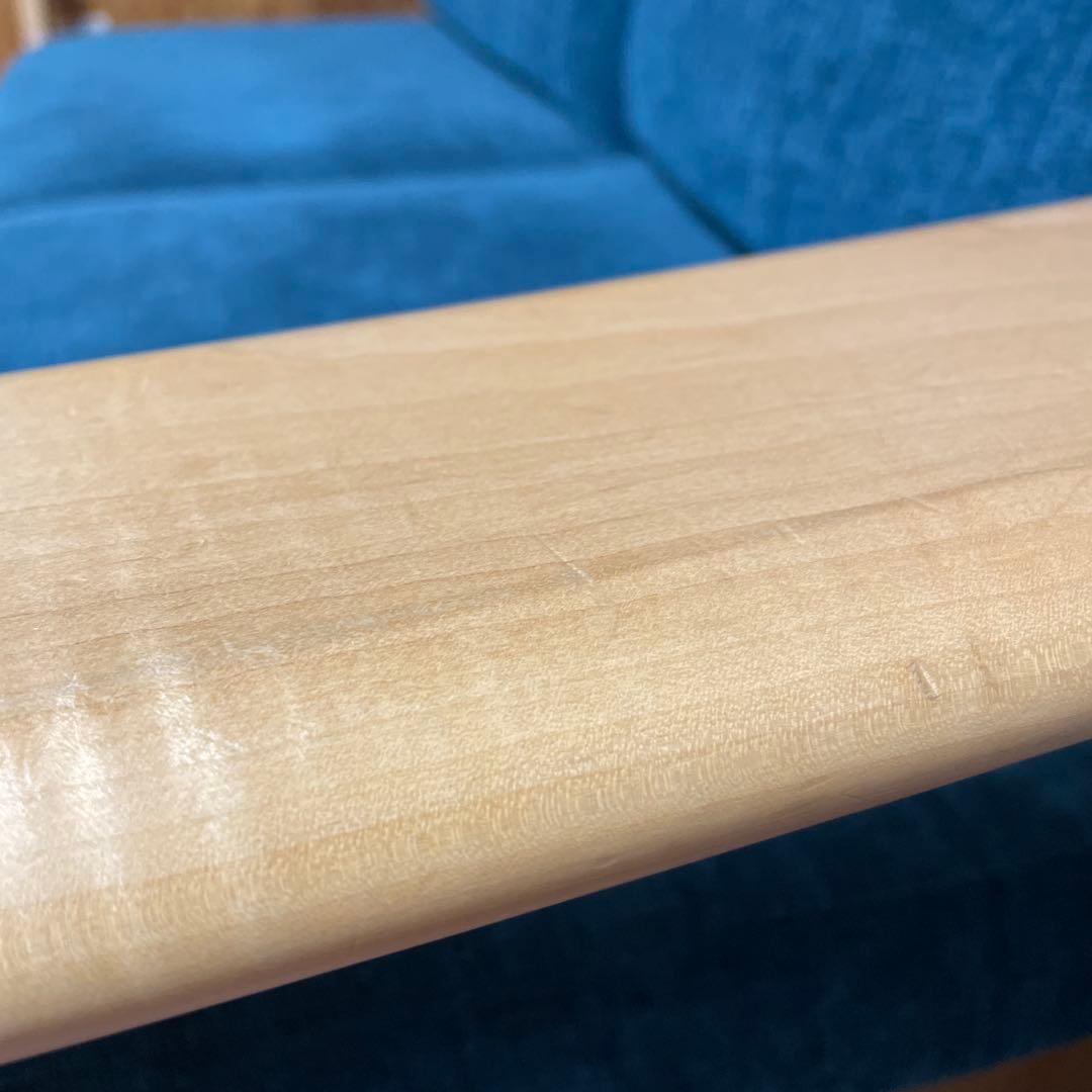 イバタインテリア　天然木ソファ【メープル】ブルー　布製 2.5人掛けソファ