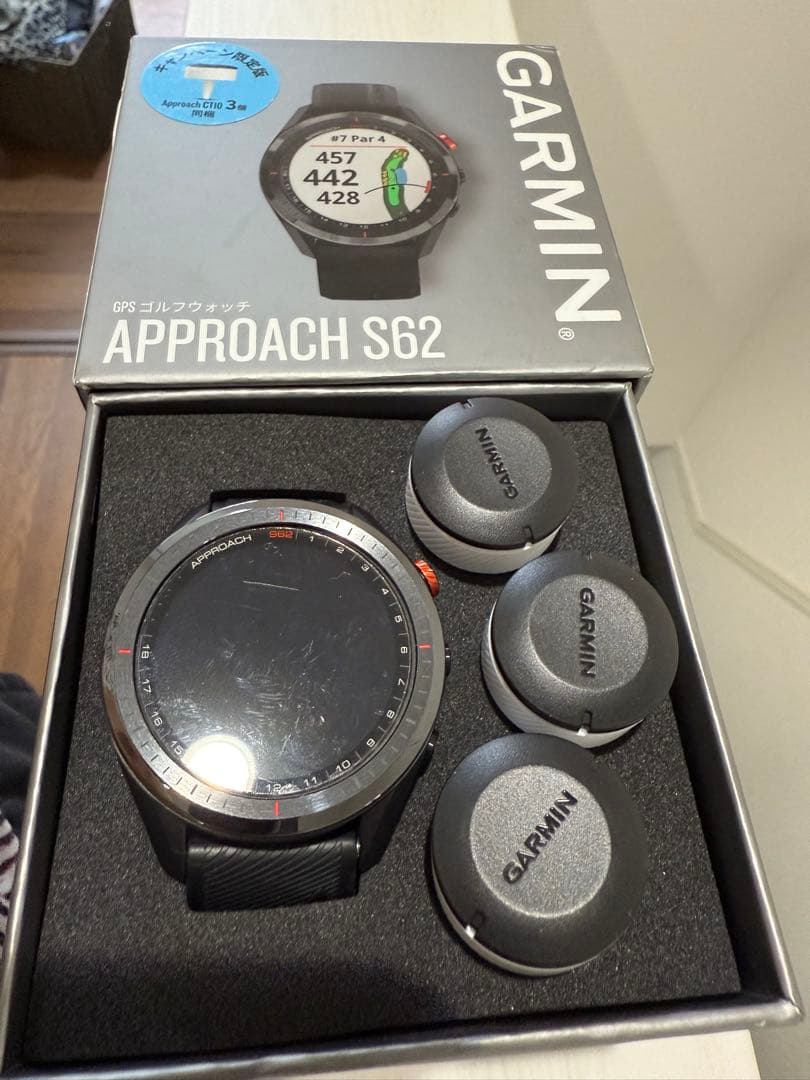 GARMIN APPROACH S62 GPSゴルフウォッチ　センサー未使用