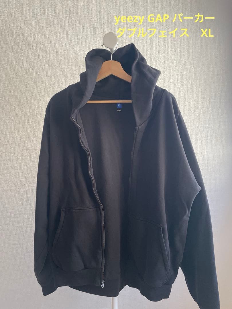 yeezy GAP パーカー　ダブルフェイス　XL ブラック