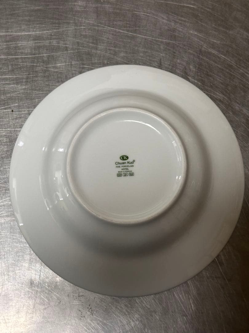 Chinaware 白い平皿 陶器製×6枚セット