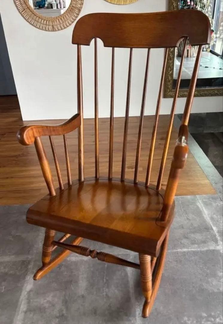 飛騨産業 キツツキマーク　木製　ロッキングチェア