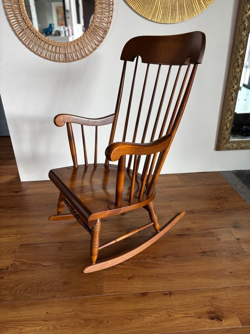 飛騨産業 キツツキマーク　木製　ロッキングチェア