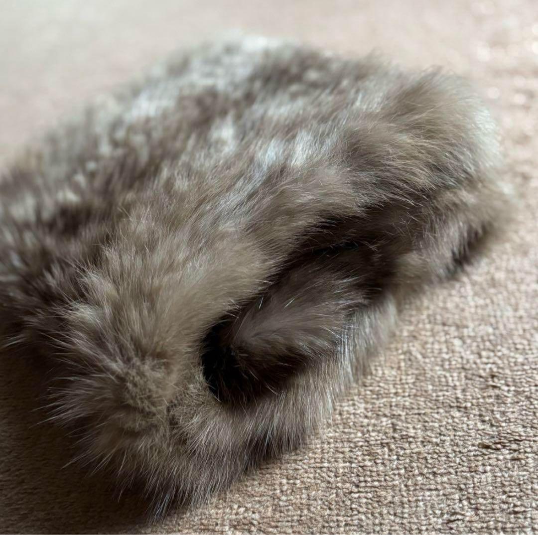 ロシアンセーブル グラデーションロングファーマフラー　セーブルファー