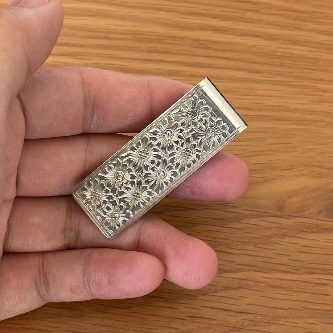 小物 vintage silver800 money clip