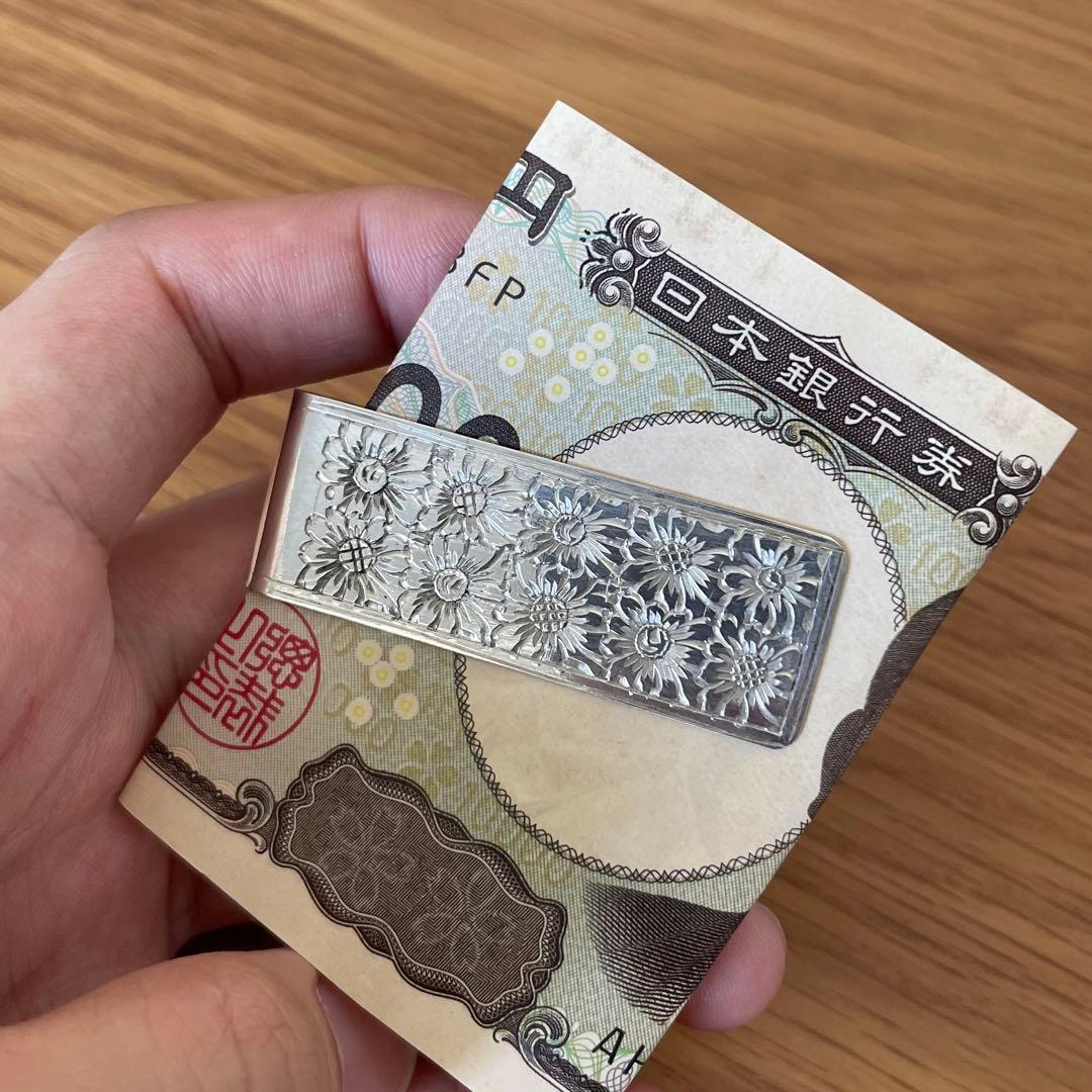 小物 vintage silver800 money clip