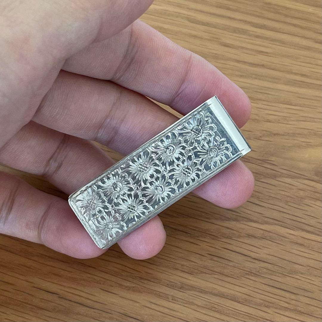 小物 vintage silver800 money clip