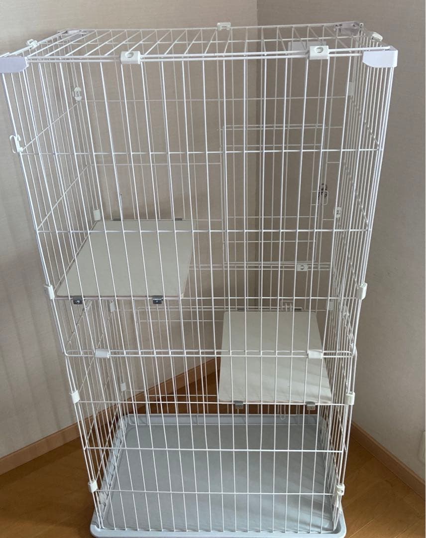 wag スリムキャットケージ　2段　ペット用品　猫　白　シンプル　インテリア