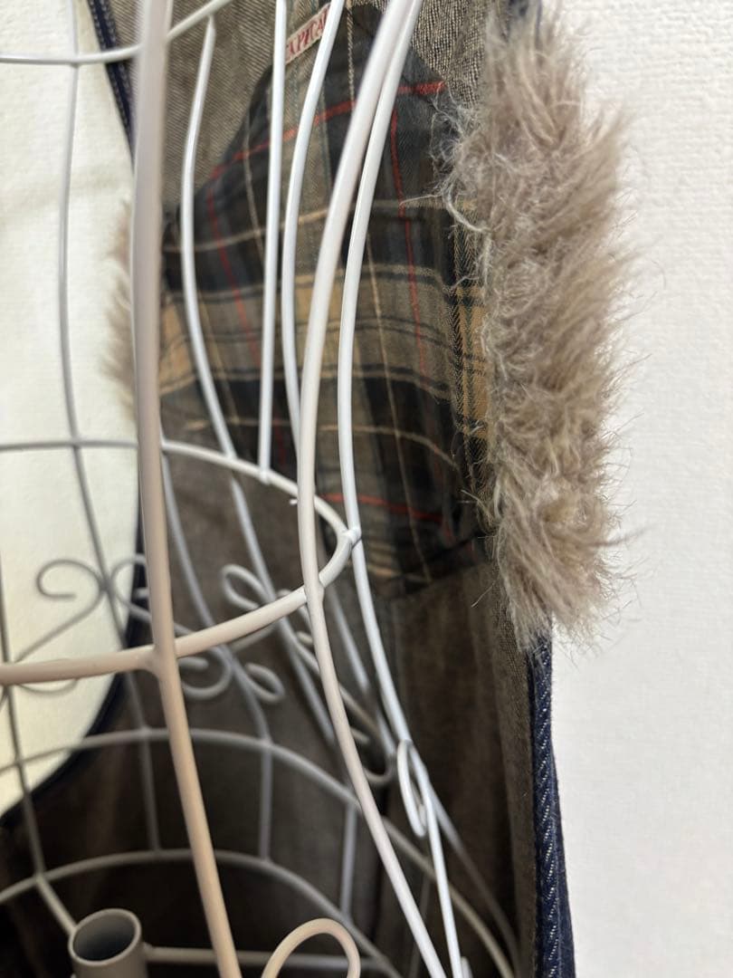 キャピタル KAPITAL ファーとデニムのサロペット　オーバーオール