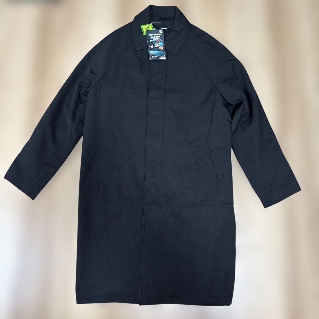 workman ブラック ステンカラーコート XShelter