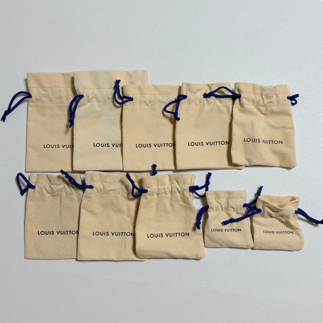 美品　ルイヴィトン　アクセサリー用保存袋　巾着袋　10枚セット　ベロア