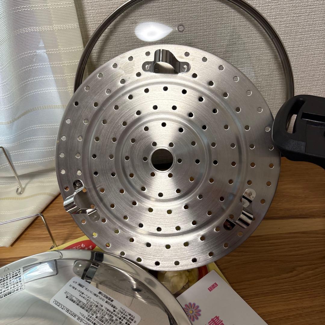 ワンダーシェフ 浜田陽子先生の圧力ステンレス製 家庭用両手圧力鍋５.５Ｌ