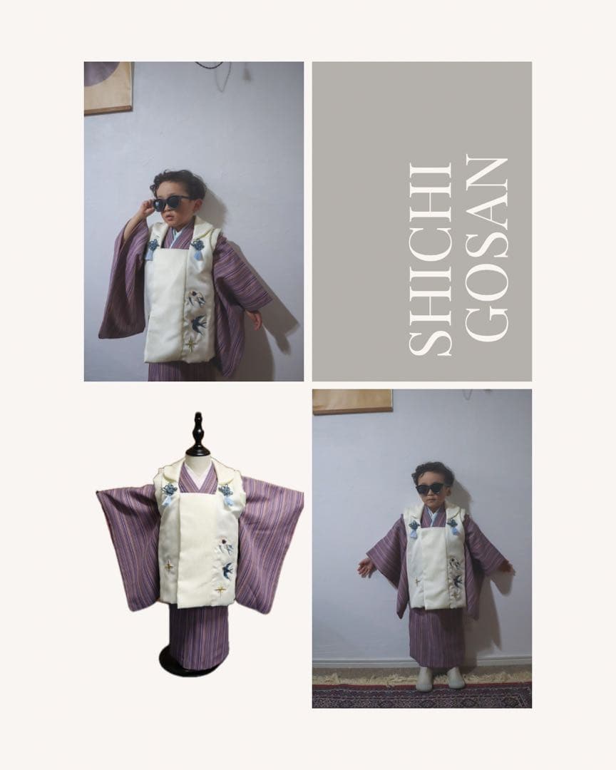 3歳　七五三　個性的　被布　着物