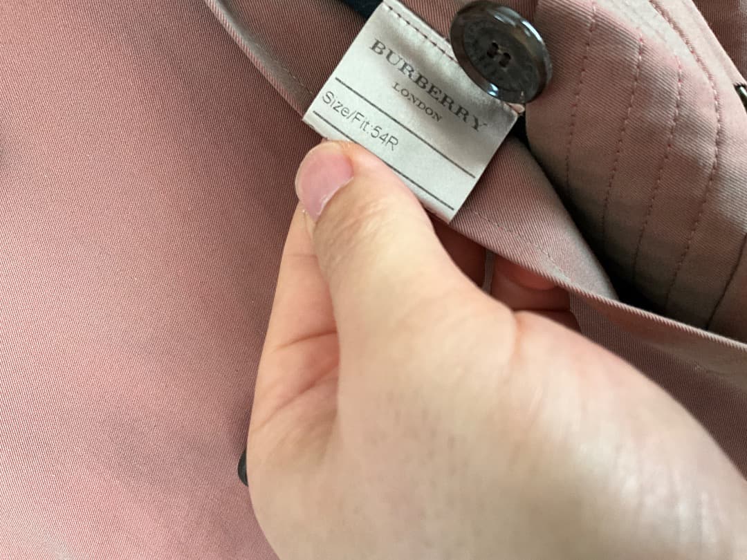 BURBERRY バーバリー ショートトレンチコート 54R 玉虫色茶ピンク