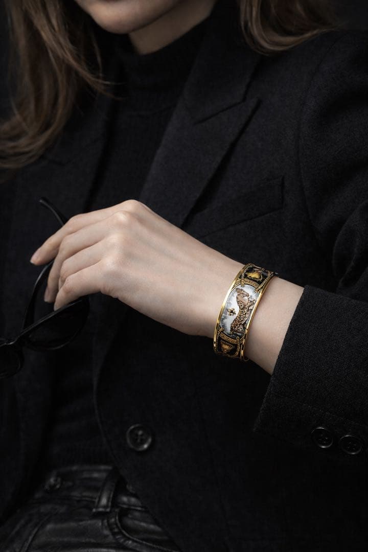 エルメス エマイユ バングル 馬柄 オーストリア HERMES ブレスレット