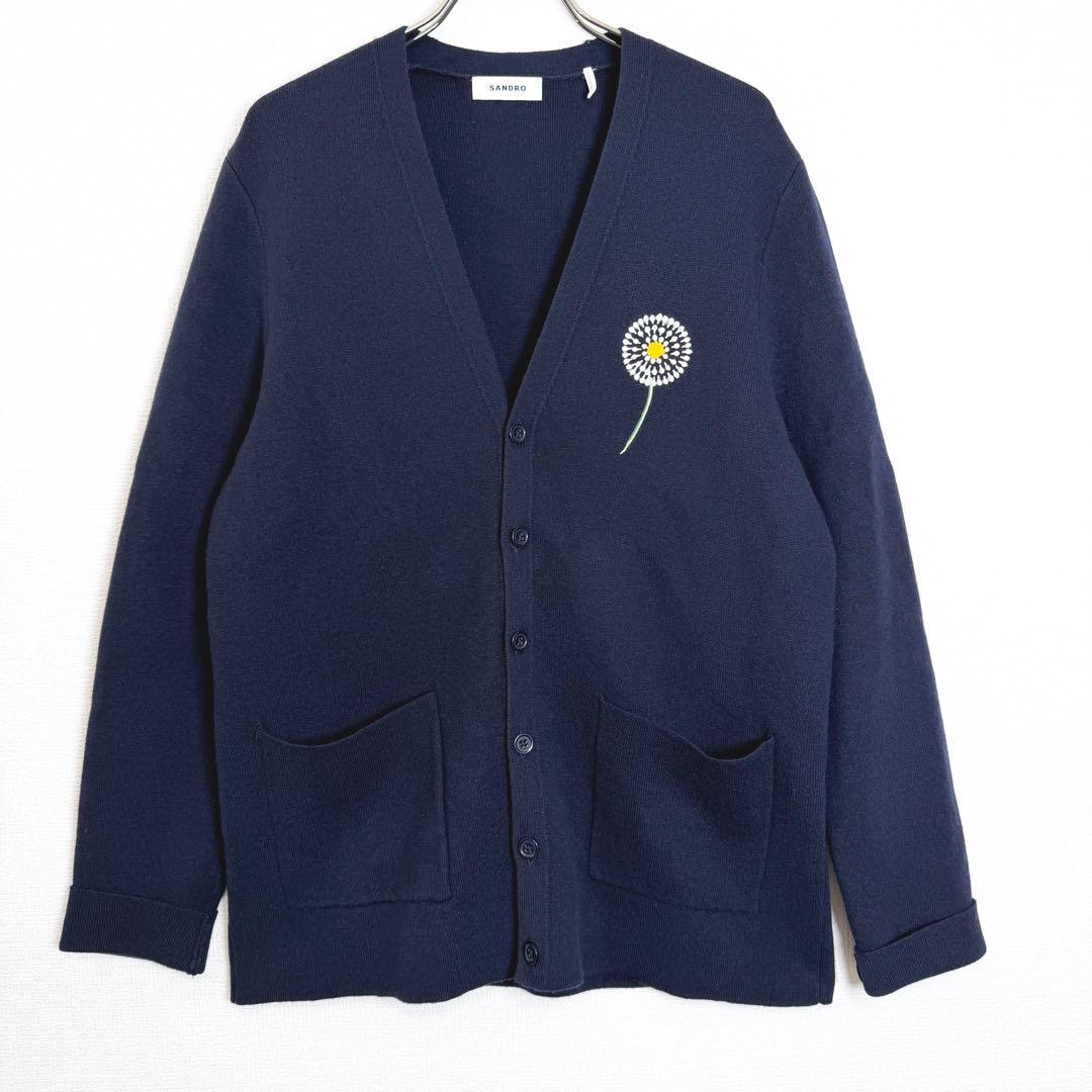 Sandro Paris サンドロ カシミヤ ウール カーディガン たんぽぽ
