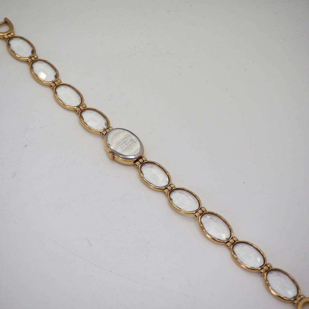 718【美品】SEIKO 時計　ラサール　ストーン　オーバル　ゴールド　希少