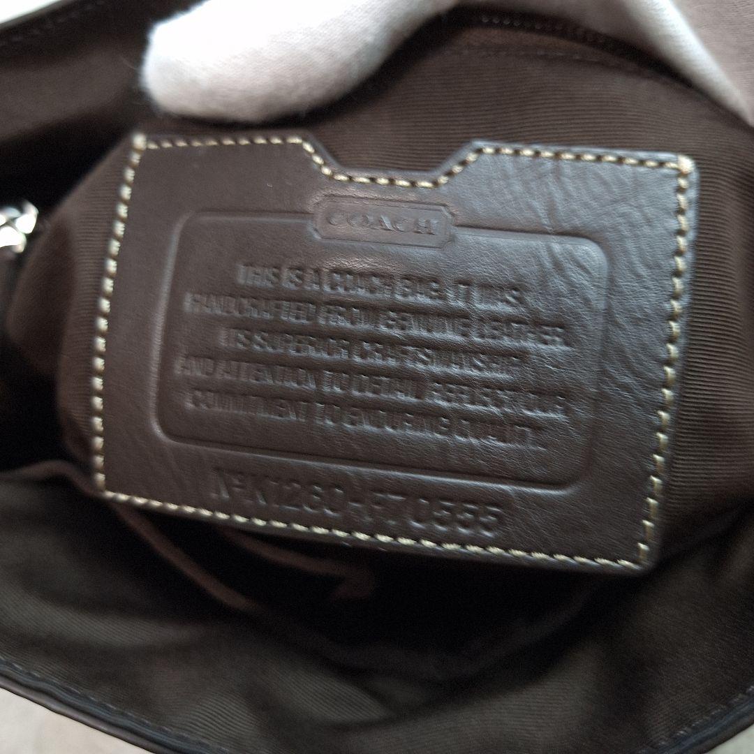 美品✨COACH　コーチ　メッセンジャーバッグ　レザー　ダークブラウン